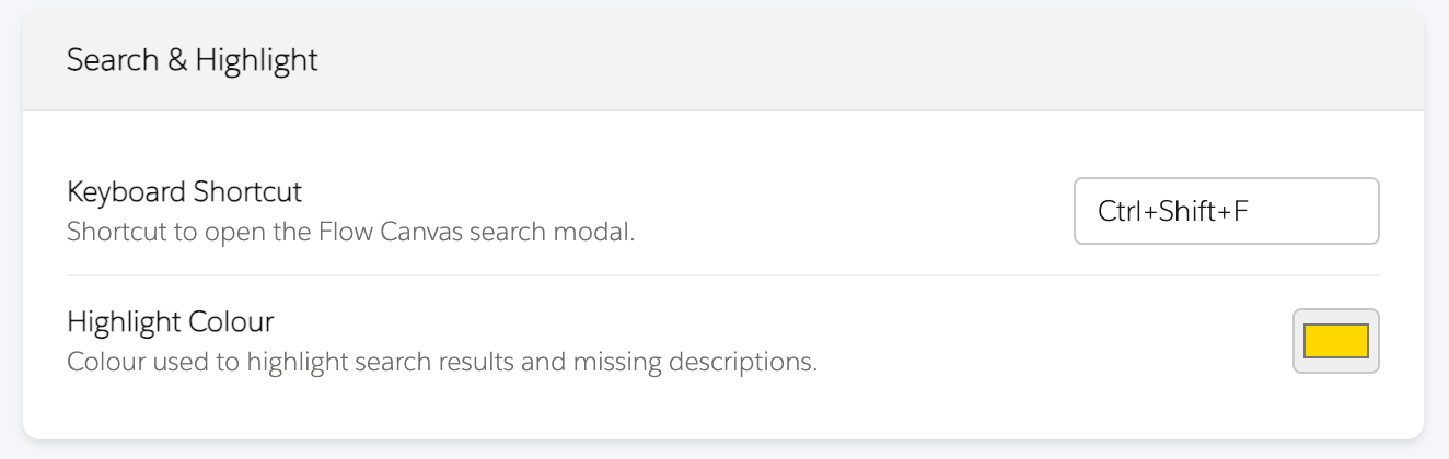 Canvas Search Settings Config
