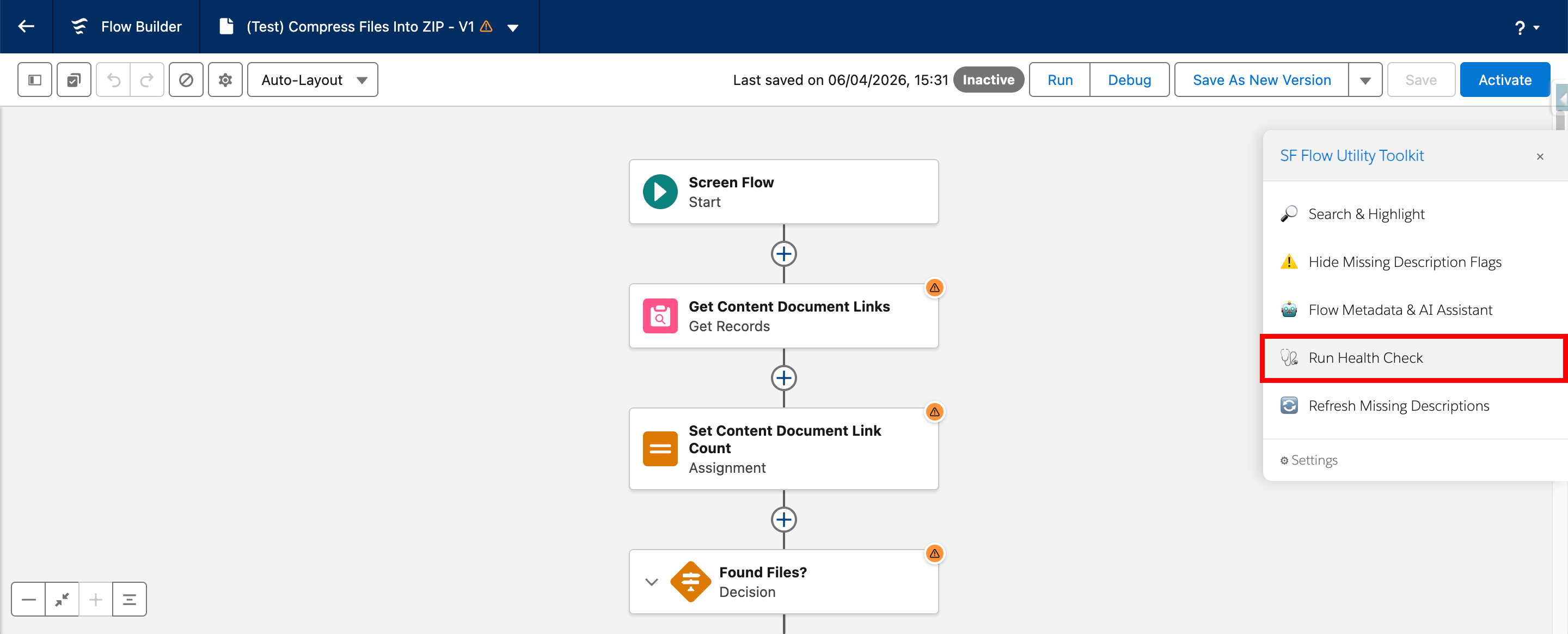 Flow Health Check Module