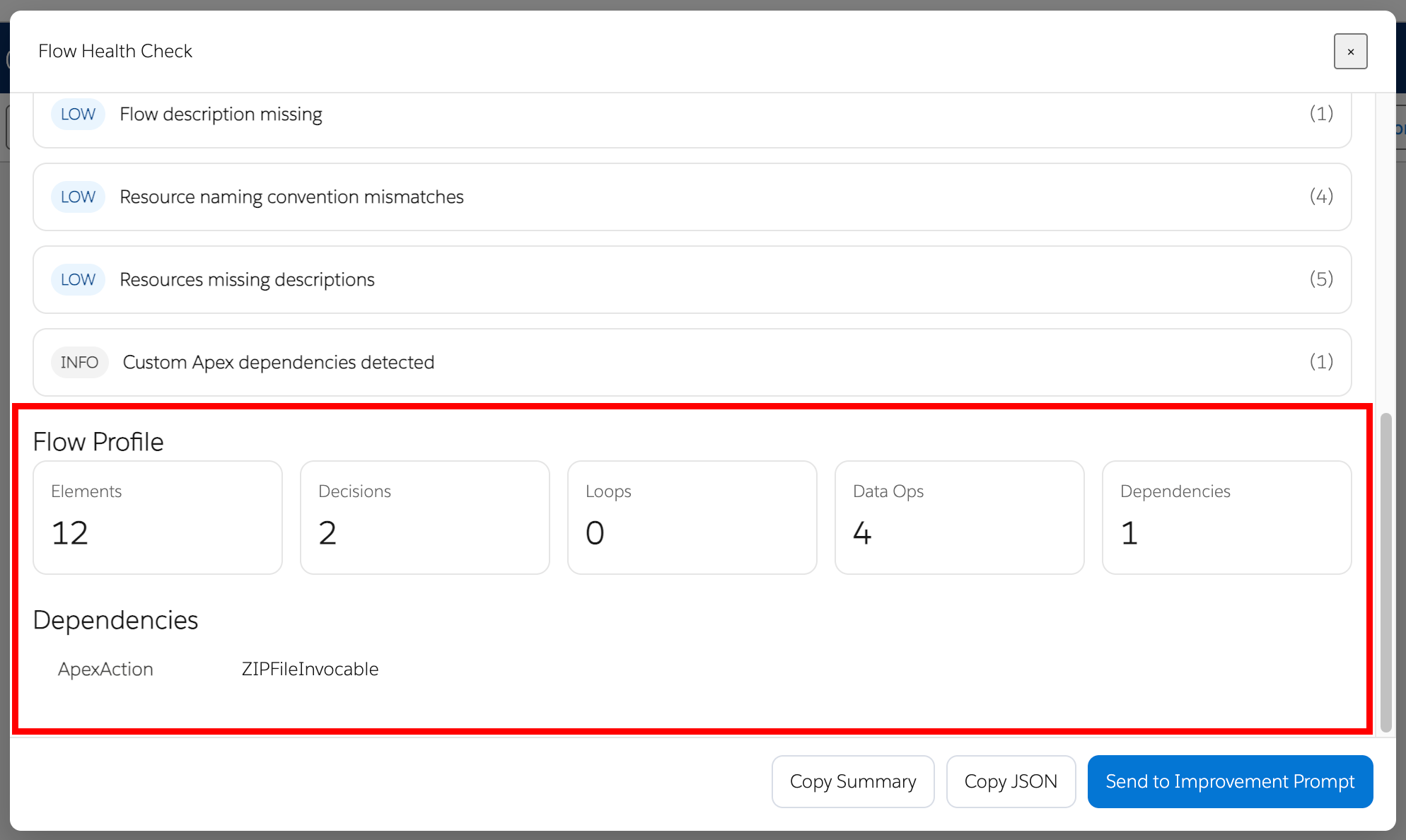Flow Health Check Profiles and Dependencies