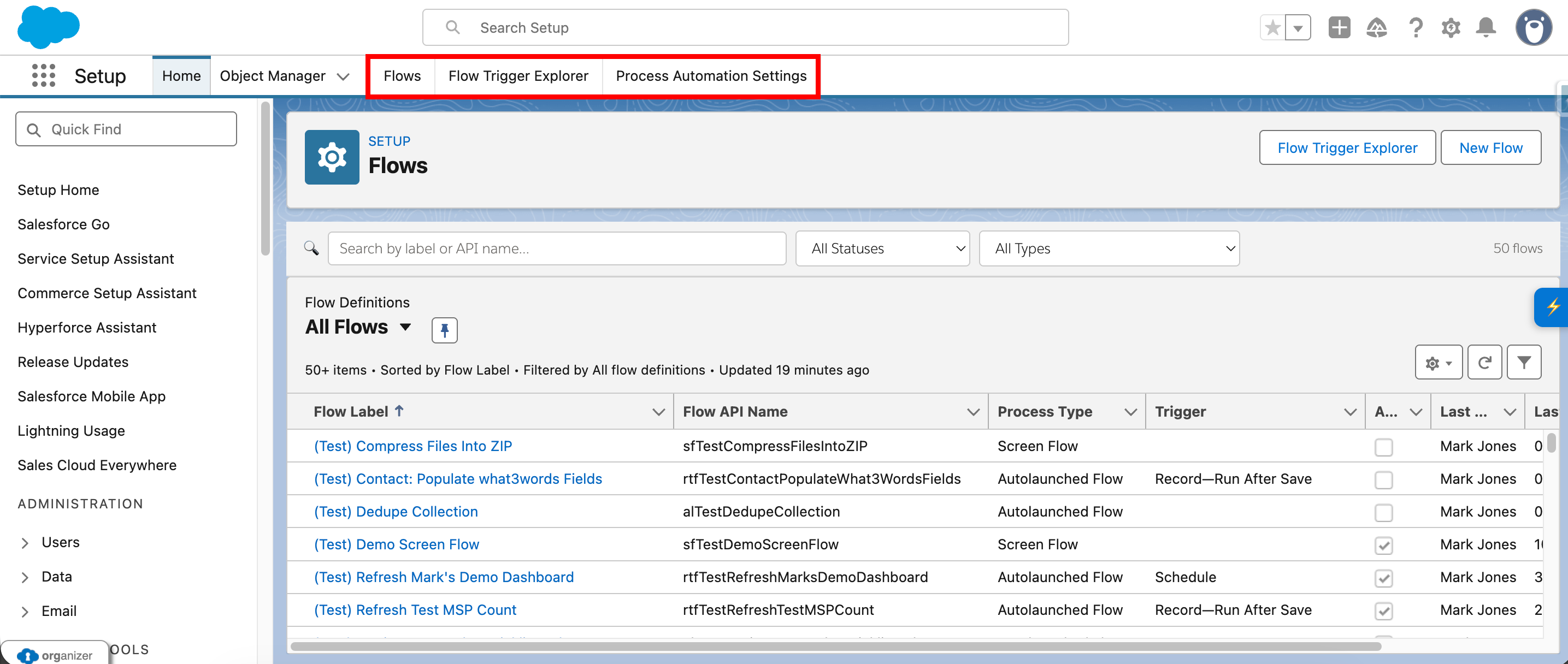Setup Tabs Injected Tabs (No Automation Home)