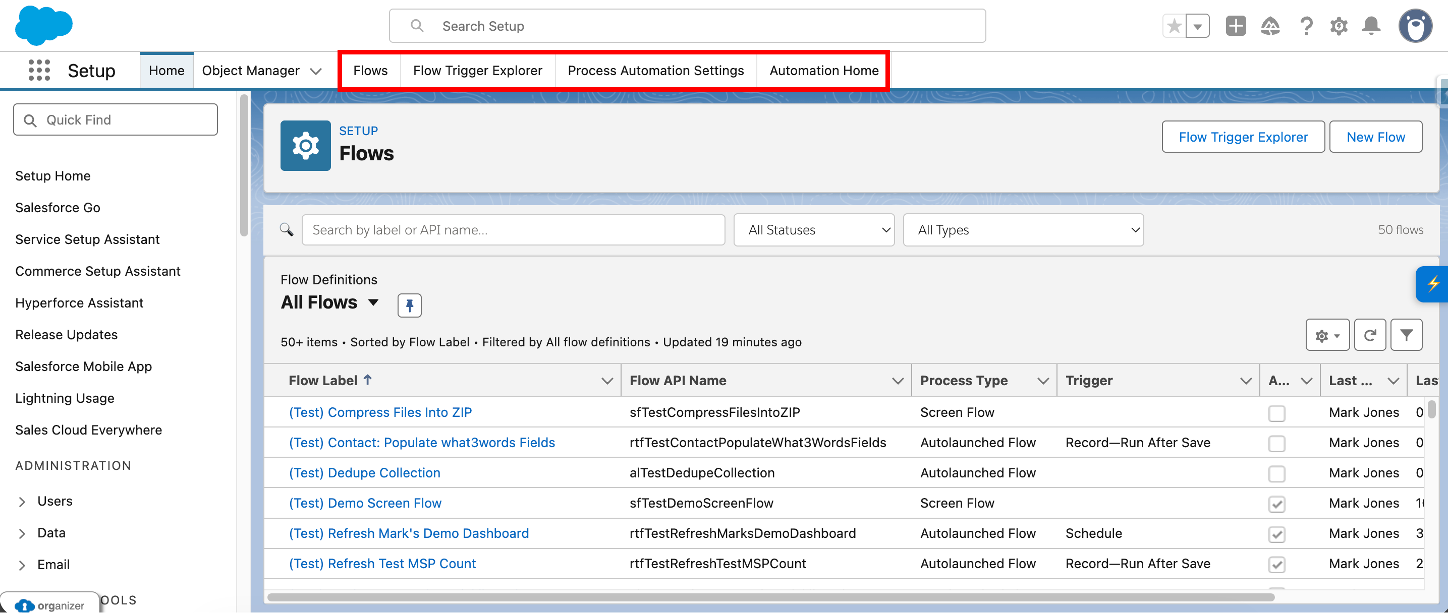 Setup Tabs Injected Tabs (With Automation Home)